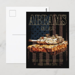 Cartão Postal Abrams M1A2 MBT Estados Unidos Principal Tanque de