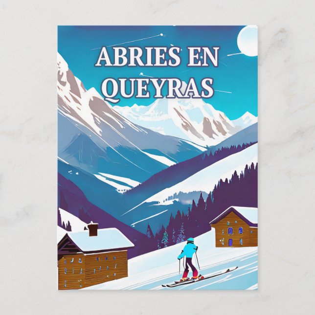 Cartão Postal Abriès-en-Queyras : Refuge d'Hiver, Authenticité  (Frente)