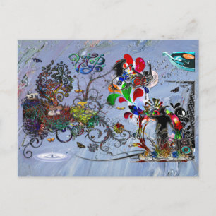 Cartão Postal Abrir Colagem Digital VIP para Microfone