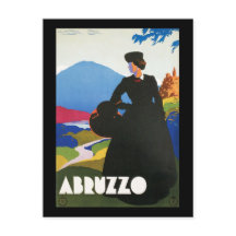 Abruzzo, Itália, Poster de publicidade Viagens vin