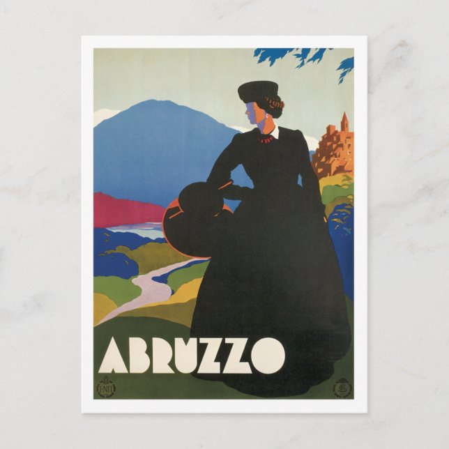 Cartão Postal Abruzzo Itália Vintage (Frente)