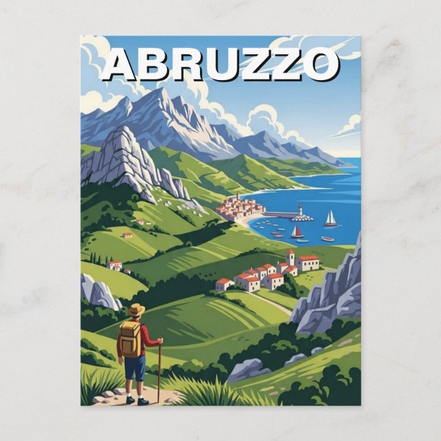 Cartão Postal Abruzzo Italy Travel (Frente)