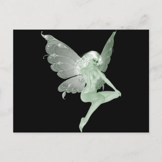 Cartão Postal Absinho Assinatura de Arte Fada Verde 1A