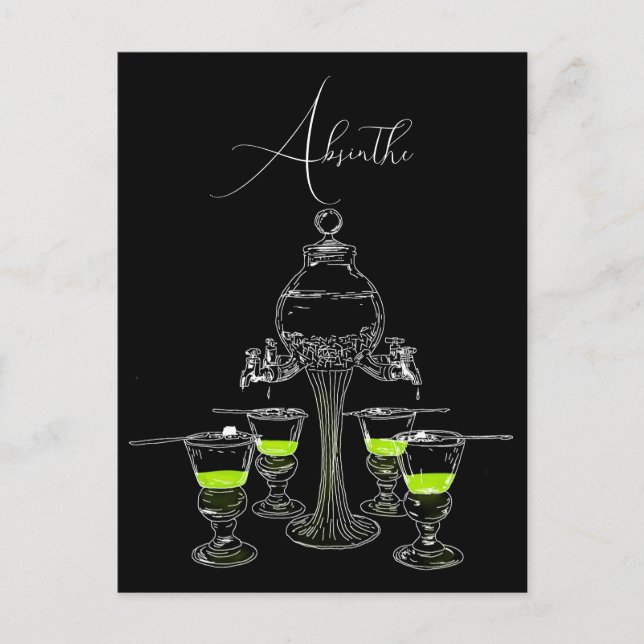 Cartão Postal Absinho Ilustrado Conjunto (Frente)