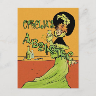 Cartão Postal Absinthe 1890s Style