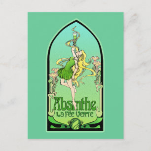 Cartão Postal Absinthe Art Nouveau