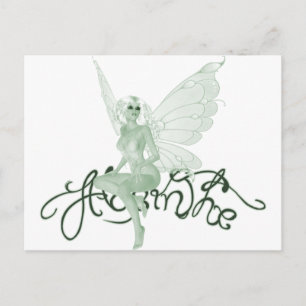 Cartão Postal Absinthe Art Signature Green Fairy - Absinthe