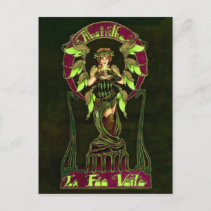 Cartão Postal Absinthe Fairy Postcard