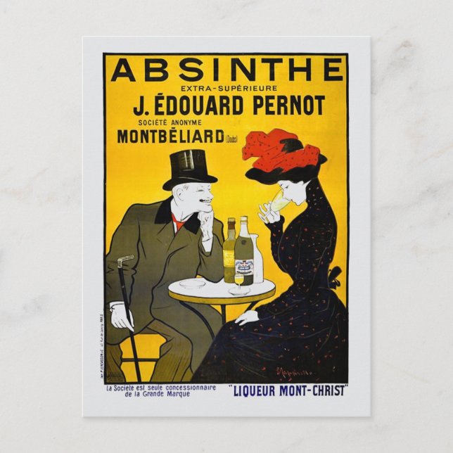 Cartão Postal Absinthe Leonetto Cappiello Vintage Advertisement (Frente)