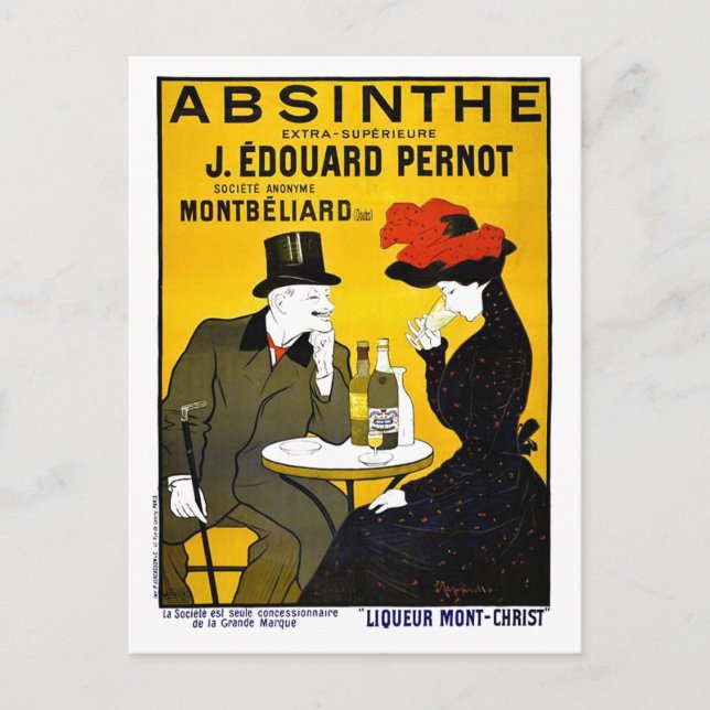 Cartão Postal Absinthe Leonetto Cappiello Vintage Advertisement (Frente)