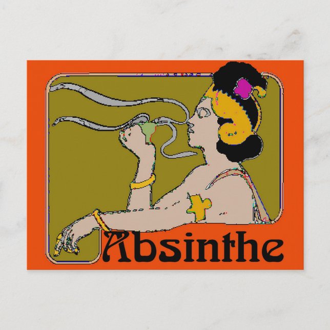 Cartão Postal Absinthe Woman (Frente)