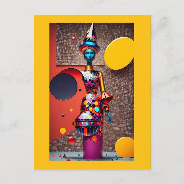 Cartão Postal Abstração da Astro-Bruxa (Frente)