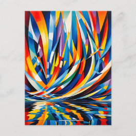 Cartão Postal Abstração de Geometria de Curva Reflexiva
