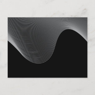 Cartão Postal Abstração de onda elegante, moderna e futurista