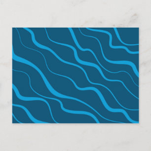 Cartão Postal Abstração de ondas legal, simples, moderna