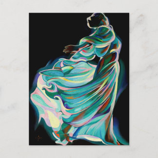 Cartão Postal Abstract Art Deco Dancer - Art Print