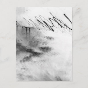 Cartão Postal Abstract Black and White Light Trails Long Exposur