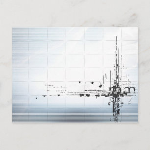 Cartão Postal Abstract designs on grid