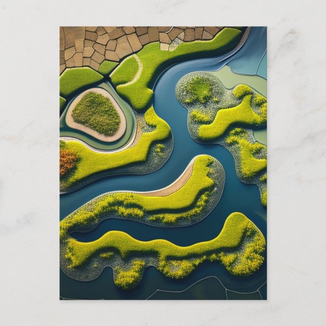 Cartão Postal Abstract River Estuary (Frente)