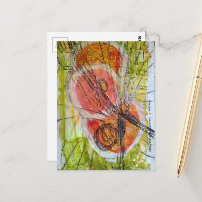 Cartão Postal abstract severe dizziness moving foward collage  (Frente/Verso In Situ)