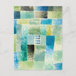 Cartão Postal Abstract watercolor window by Paul Klee