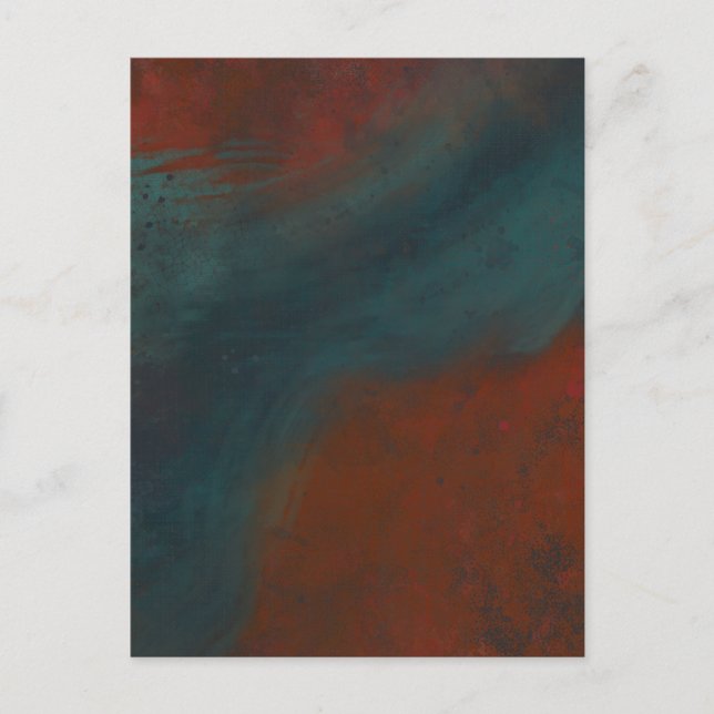 Cartão Postal Abstrato 1: Vermelho e azul (Frente)