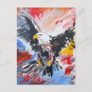 Cartão Postal Abstrato Águia Americana Majestosa