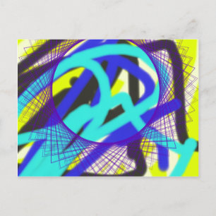 Cartão Postal abstrato art colorida 768