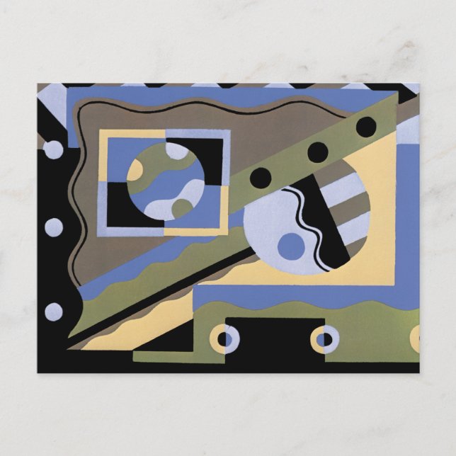 Cartão Postal Abstrato Art em geometria (Frente)