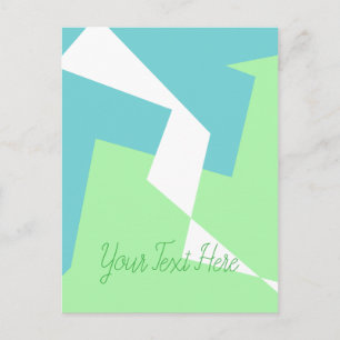 Cartão Postal Abstrato Art Turquoise Azul