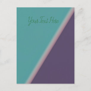 Cartão Postal Abstrato Art Turquoise Roxo