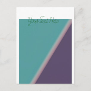 Cartão Postal Abstrato Art Turquoise Roxo