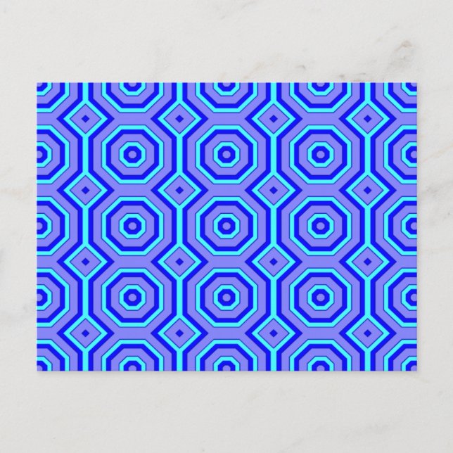 Cartão postal abstrato azul (Frente)