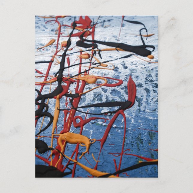 Cartão Postal Abstrato azul (Frente)