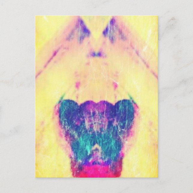 Cartão Postal Abstrato Birdhouse Angel (Frente)