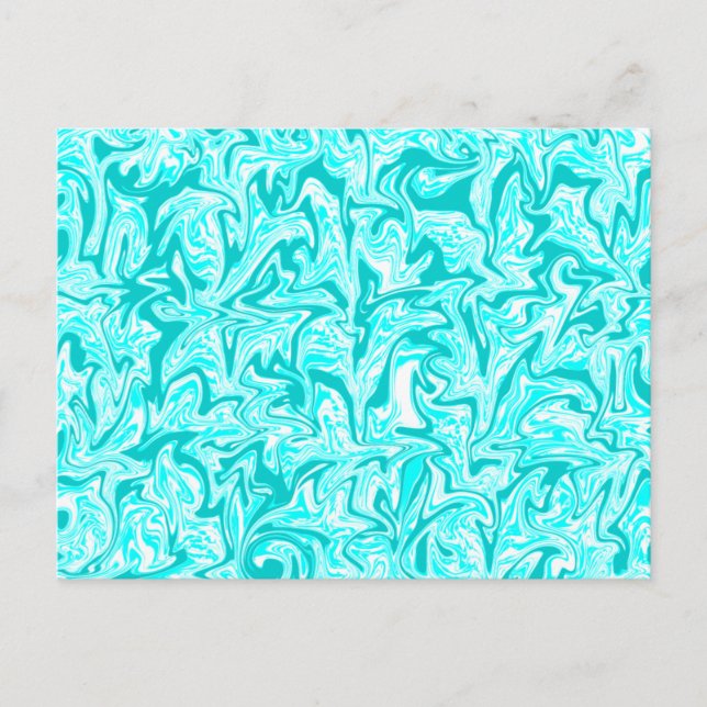 Cartão Postal Abstrato Blue Swirl (Frente)