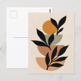 Cartão Postal Abstrato Boho e Arte de Clipe Moderna Imprimíveis