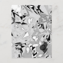 Cartão Postal Abstrato branco preto