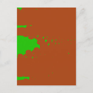 Cartão Postal abstrato castanha e verde