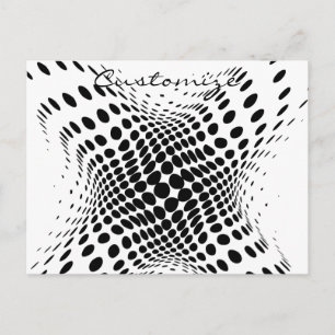 Cartão Postal Abstrato - Círculos de meia-tonalidade X Thunder_