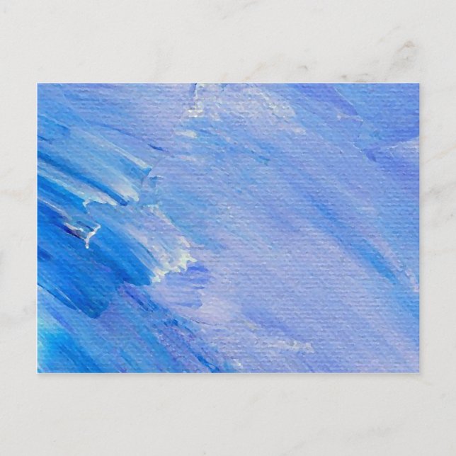 Cartão Postal Abstrato com cor azul personalizável Design (Frente)