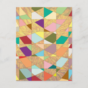 Cartão Postal Abstrato Cores Sun Burst