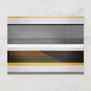 Cartão Postal Abstrato, Coroa e Amarelo