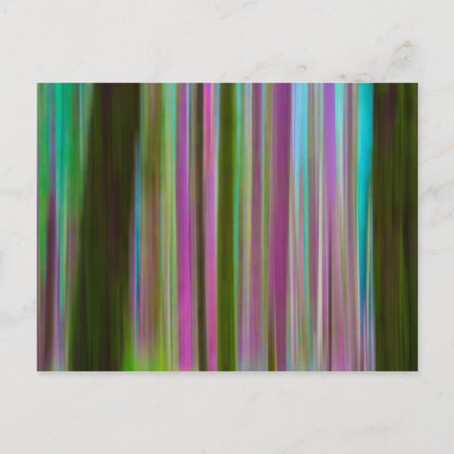 Cartão Postal Abstrato da Floresta Chuva Hoh em Dusk | Washingto (Frente)