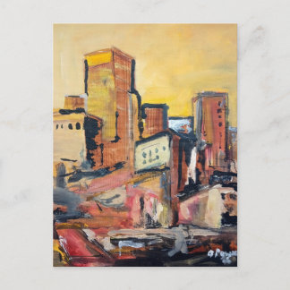 Cartão Postal Abstrato de Arquitetura Urbana Doura