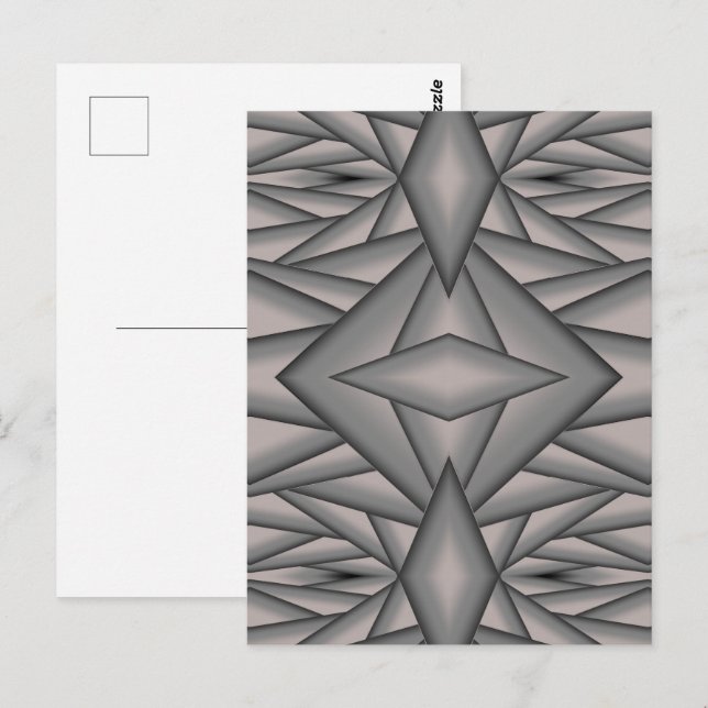 Cartão Postal Abstrato de Arte Congelada no Tempo (Frente/Verso)