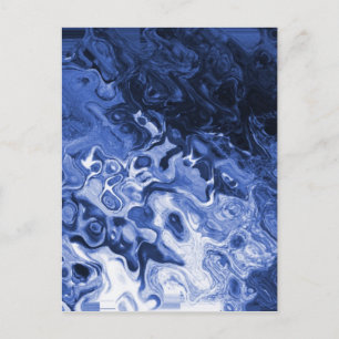 Cartão Postal Abstrato de árvore azul