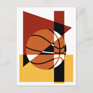Cartão Postal Abstrato de basquetebol