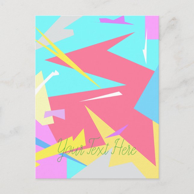Cartão Postal Abstrato de Cores de Pastel de Vibes Positivas (Frente)