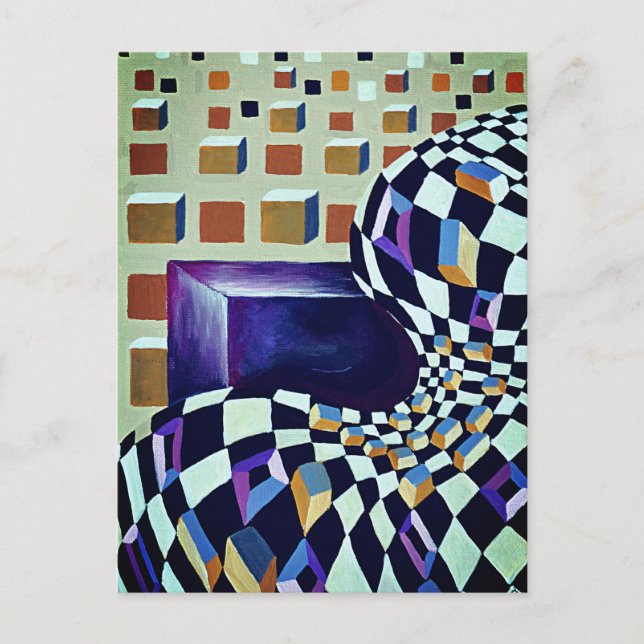 Cartão Postal Abstrato de Distorção de Espaço (Frente)